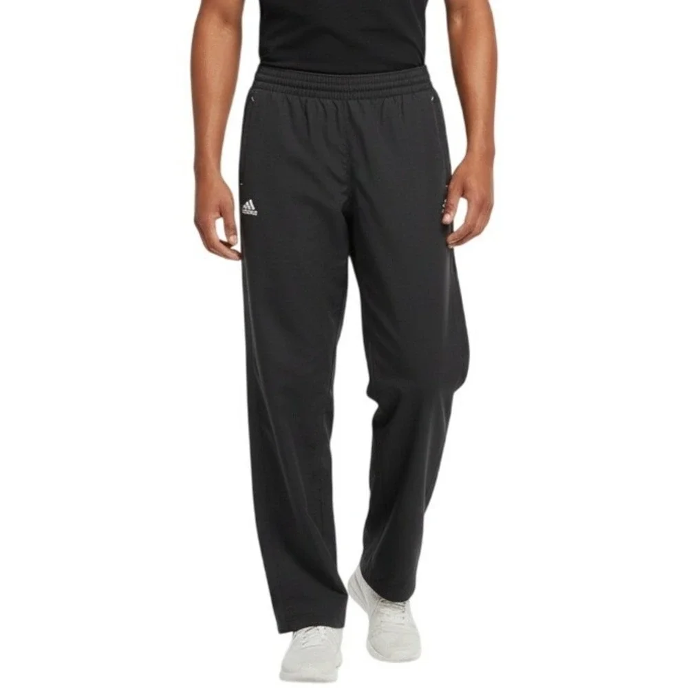 Adidas Track Pants Mens XL Black Warm Up Zip Ankle Lined‎ Athletic 9623A Casual